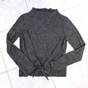ZARA Tie Bow Top Long Sleeve XS